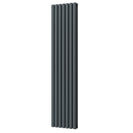 Omeara - Anthracite Designer Radiator H1800mm x W406mm Double Panel - Feet Included