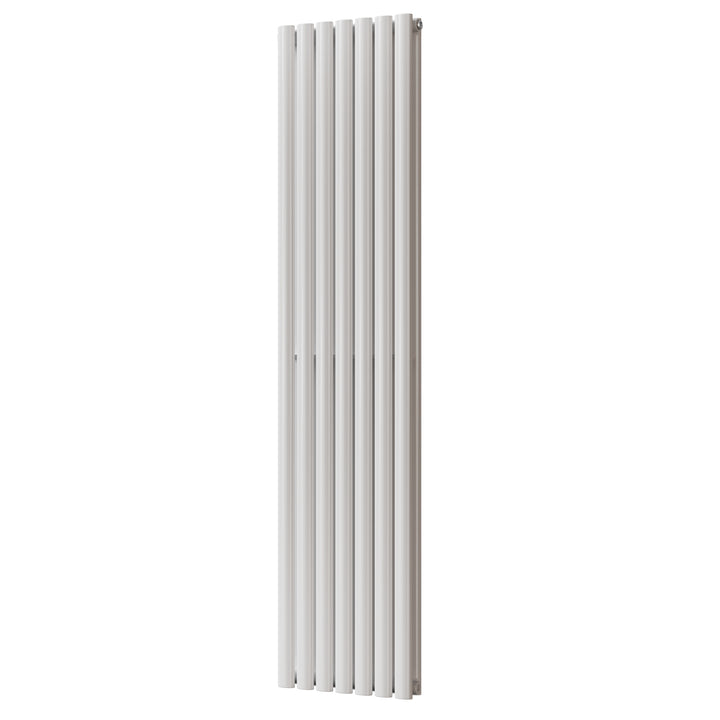 Omeara - White Designer Radiator H1800mm x W406mm Double Panel - Feet Included