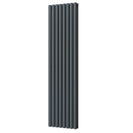 Omeara - Anthracite Designer Radiator H1800mm x W464mm Double Panel - Feet Included