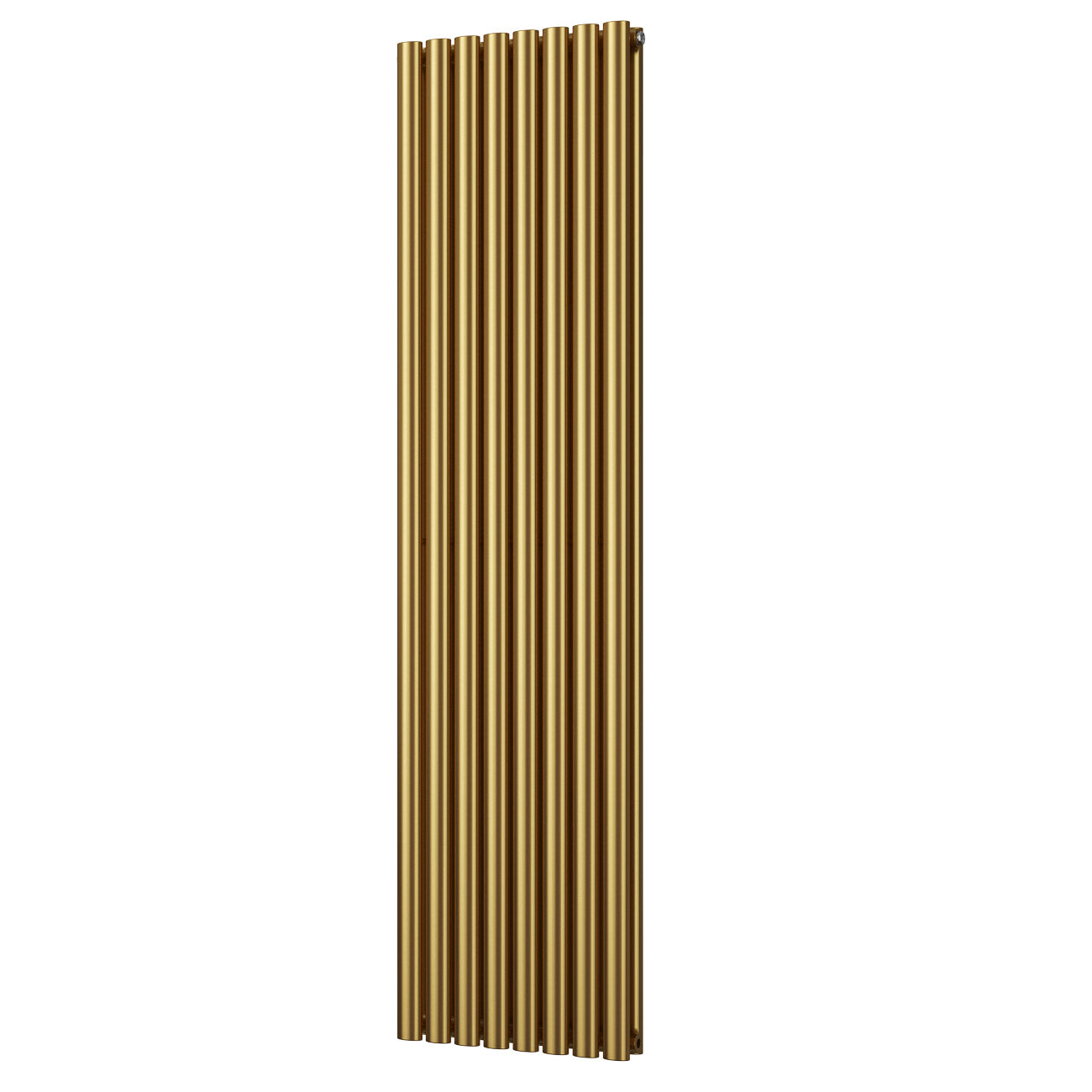 Omeara - Brushed Brass Vertical Radiator H1800mm x W464mm Double Panel