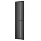 Omeara - Black Designer Radiator H1800mm x W464mm Single Panel - Feet Included