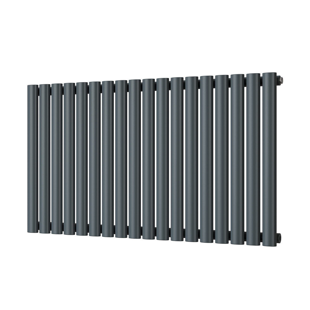 Omeara - Anthracite Designer Radiator H600mm x W1044mm Single Panel - Feet Included