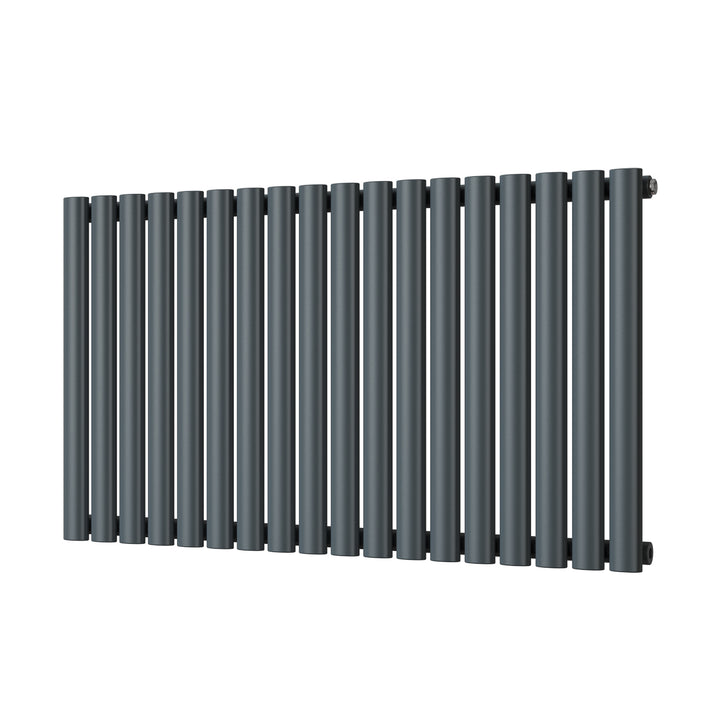 Omeara - Anthracite Designer Radiator H600mm x W1044mm Single Panel - Feet Included