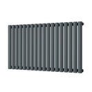 Omeara - Anthracite Designer Radiator H600mm x W1044mm Single Panel - Feet Included