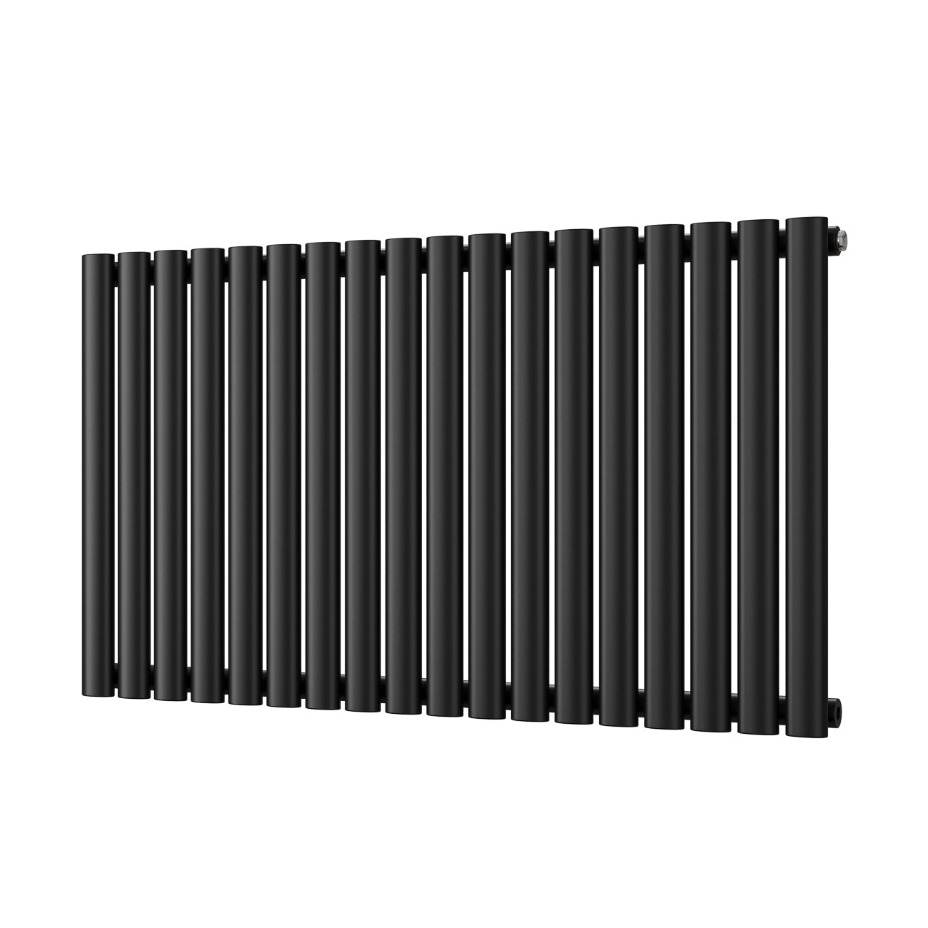 Omeara - Black Horizontal Radiator H600mm x W1044mm Single Panel