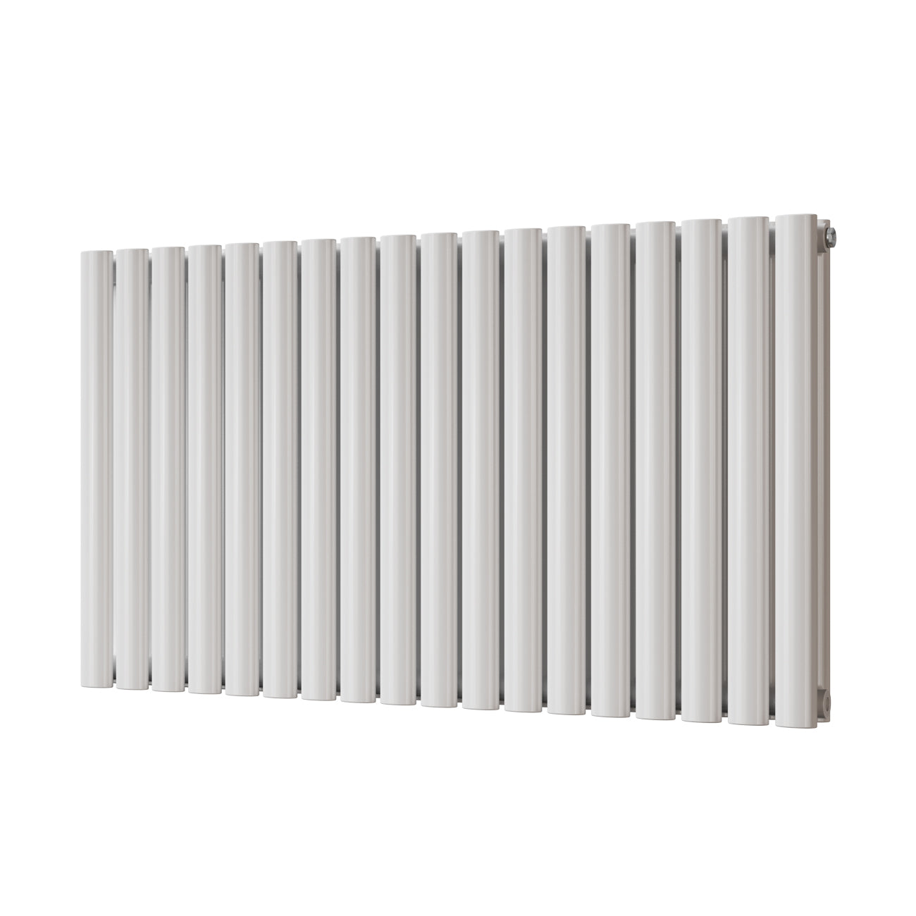 Omeara - White Designer Radiator H600mm x W1044mm Double Panel - Feet Included