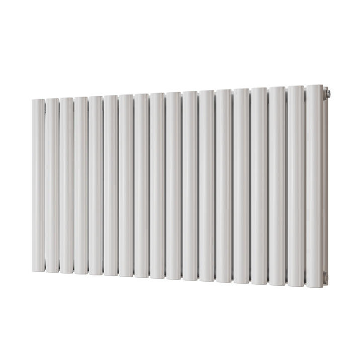 Omeara - White Designer Radiator H600mm x W1044mm Double Panel - Feet Included