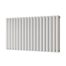 Omeara - White Designer Radiator H600mm x W1044mm Double Panel - Feet Included