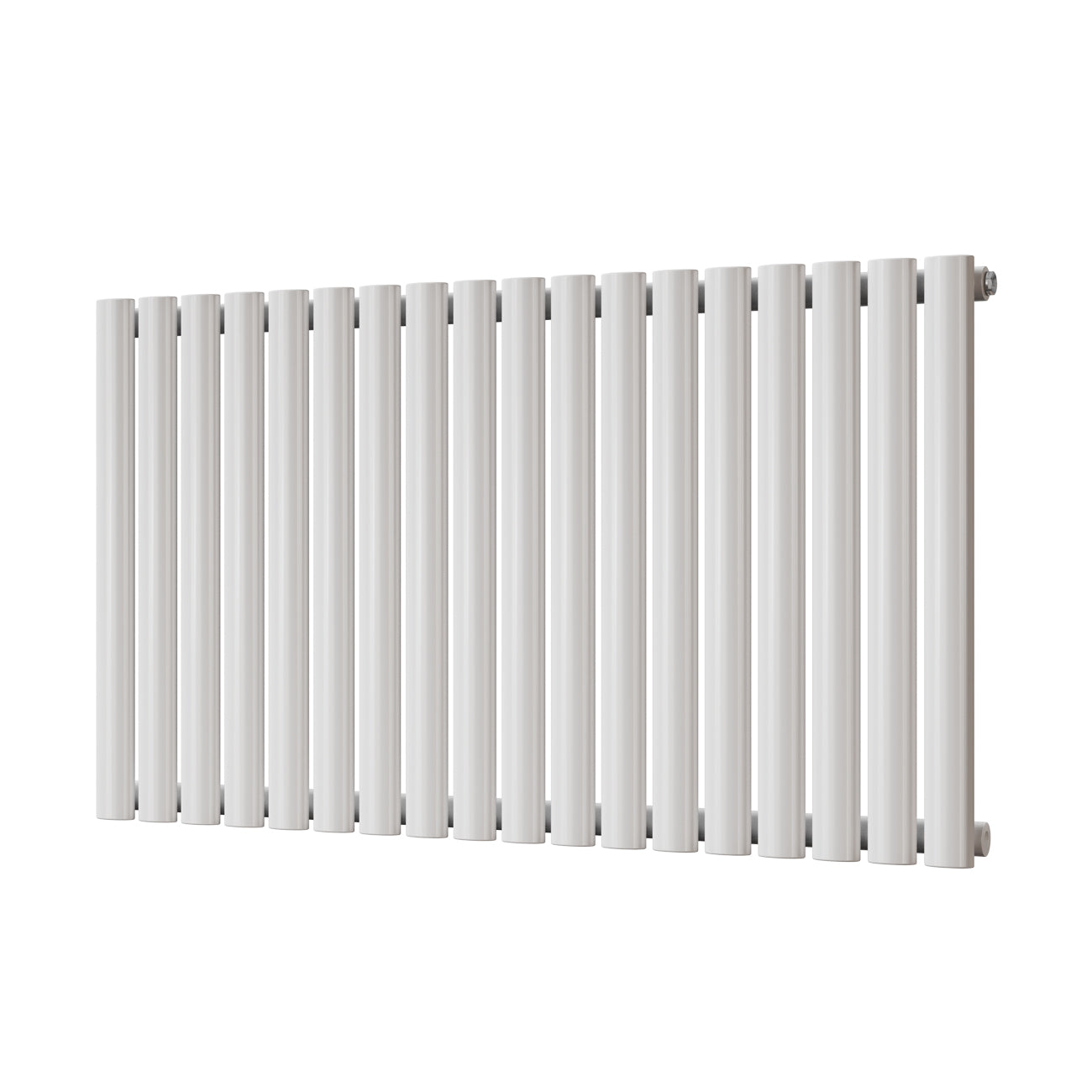 Omeara - White Designer Radiator H600mm x W1044mm Single Panel - Feet Included