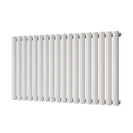 Omeara - White Designer Radiator H600mm x W1044mm Single Panel - Feet Included