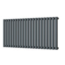 Omeara - Anthracite Horizontal Radiator H600mm x W1218mm Single Panel