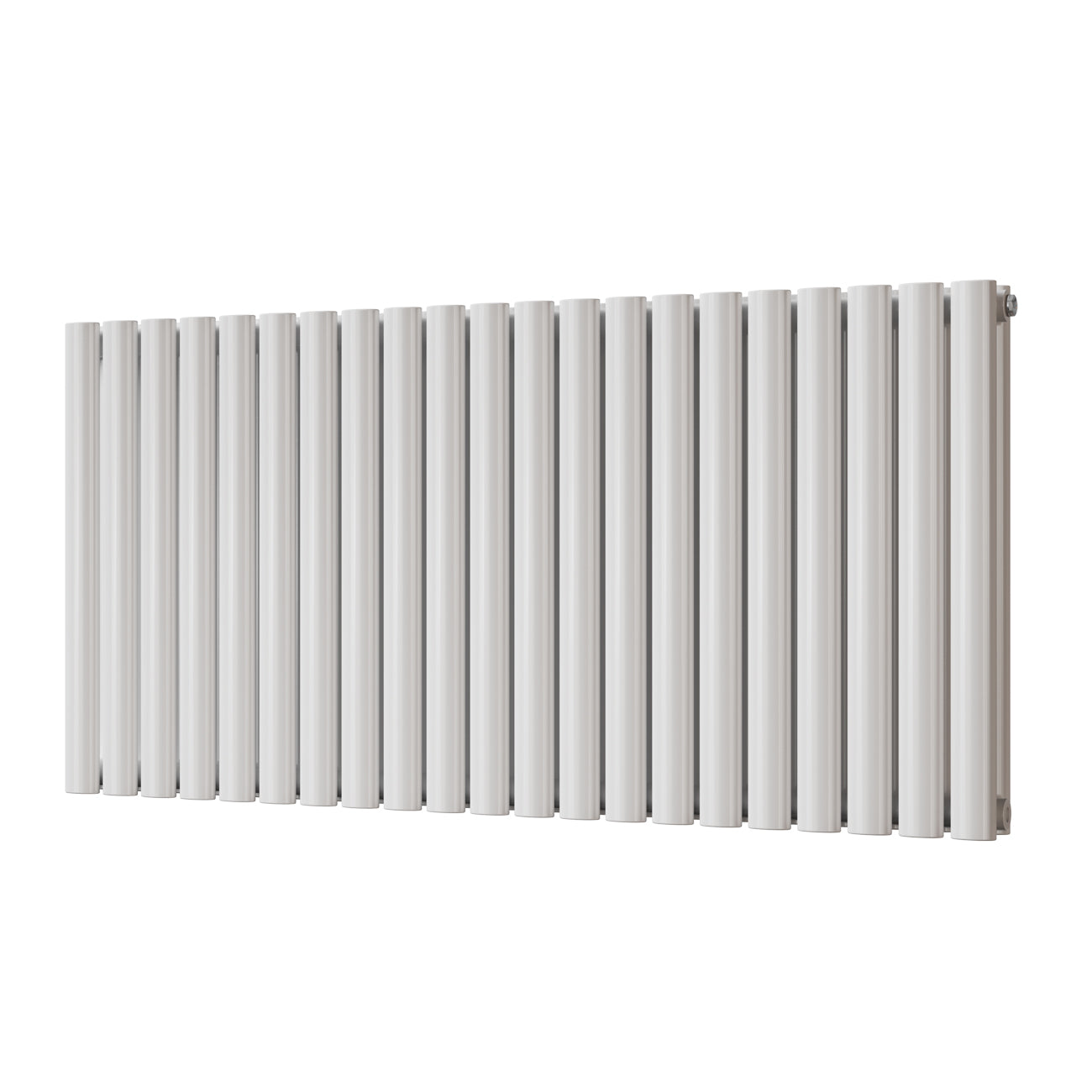 Omeara - White Designer Radiator H600mm x W1218mm Double Panel - Feet Included