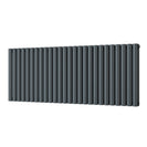 Omeara - Anthracite Designer Radiator H600mm x W1508mm Double Panel - Feet Included