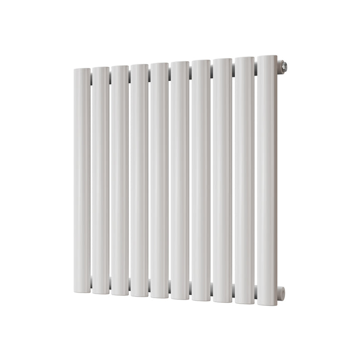 Omeara - White Designer Radiator H600mm x W580mm Single Panel - Feet Included