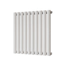 Omeara - White Designer Radiator H600mm x W580mm Single Panel - Feet Included