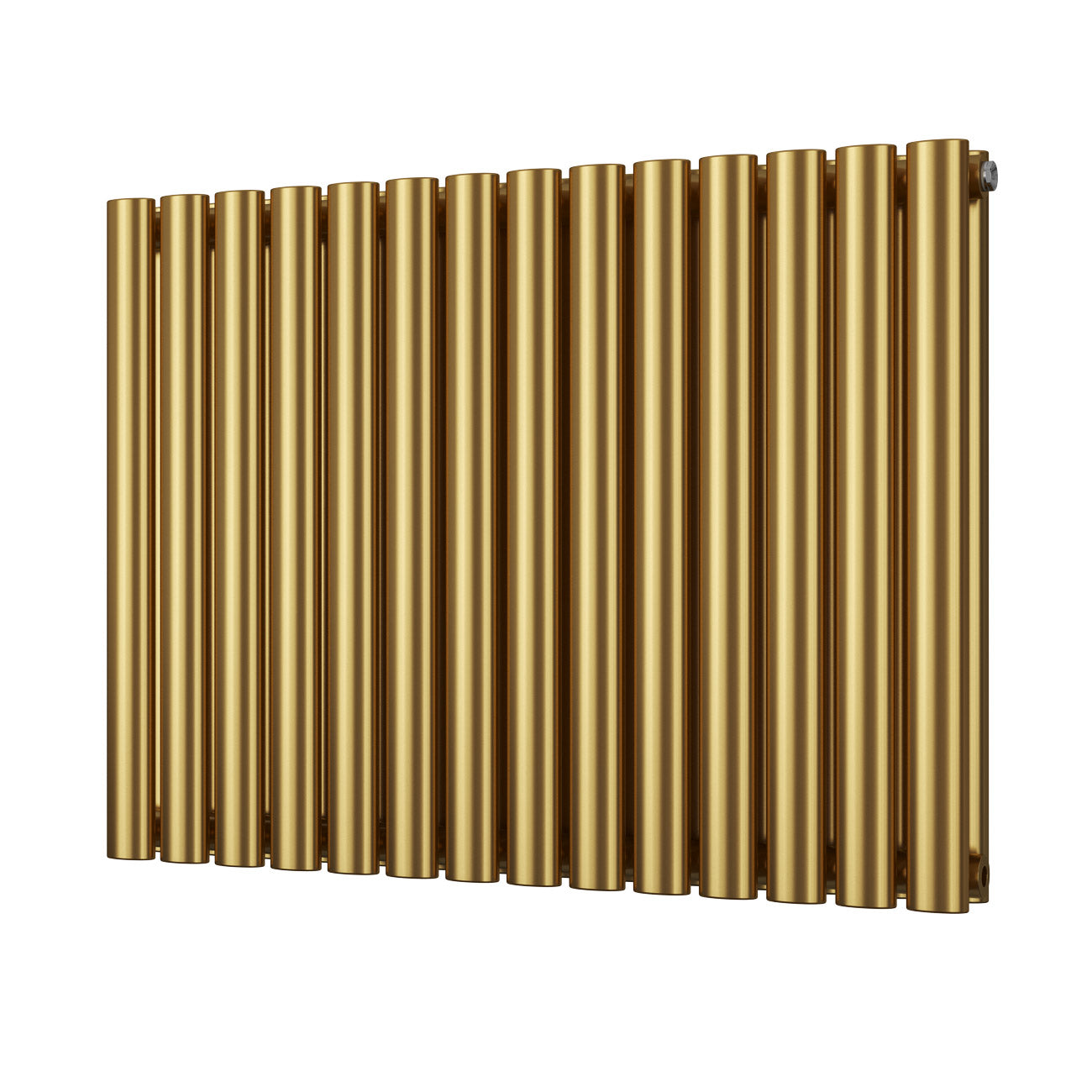 Omeara - Brushed Brass Horizontal Radiator H600mm x W812mm Double Panel