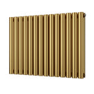 Omeara - Brushed Brass Horizontal Radiator H600mm x W812mm Double Panel