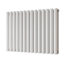 Omeara - White Designer Radiator H600mm x W812mm Double Panel - Feet Included