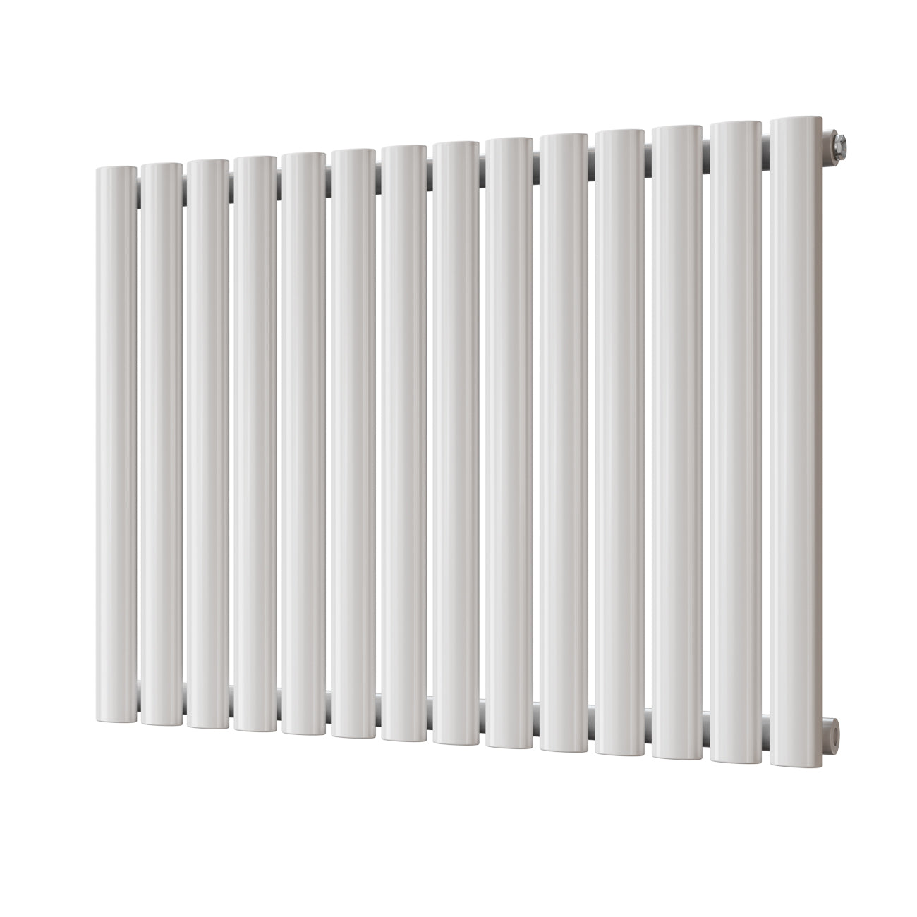 Omeara - White Designer Radiator H600mm x W812mm Single Panel - Feet Included