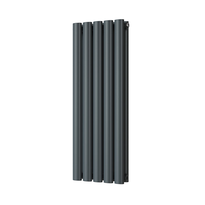 Omeara - Anthracite Designer Radiator H800mm x W290mm Double Panel - Feet Included