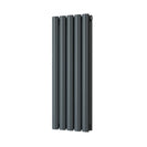 Omeara - Anthracite Designer Radiator H800mm x W290mm Double Panel - Feet Included
