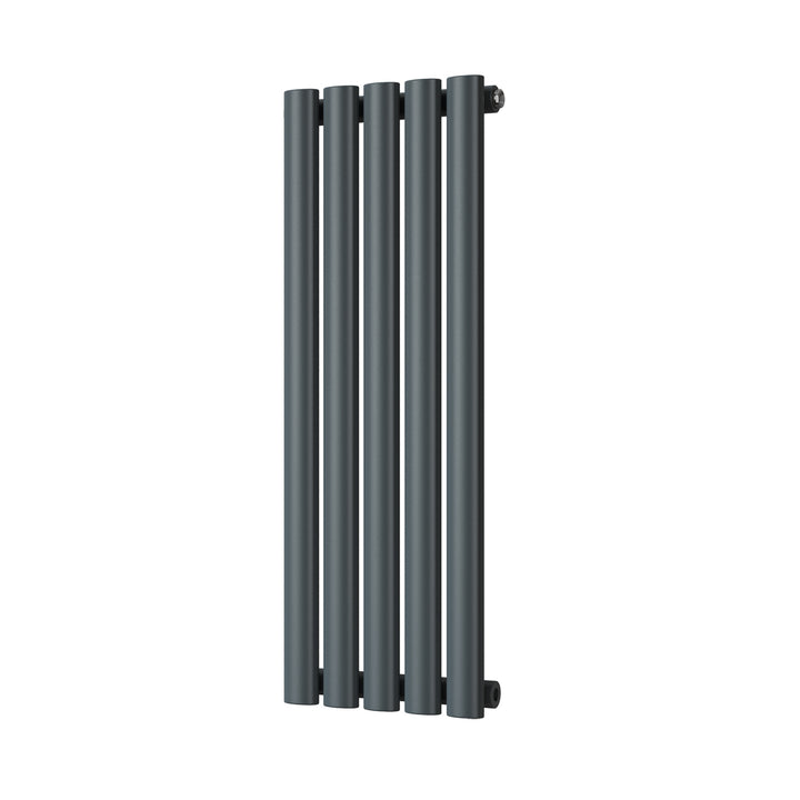 Omeara - Anthracite Designer Radiator H800mm x W290mm Single Panel - Feet Included