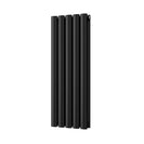 Omeara - Black Designer Radiator H800mm x W290mm Double Panel - Feet Included