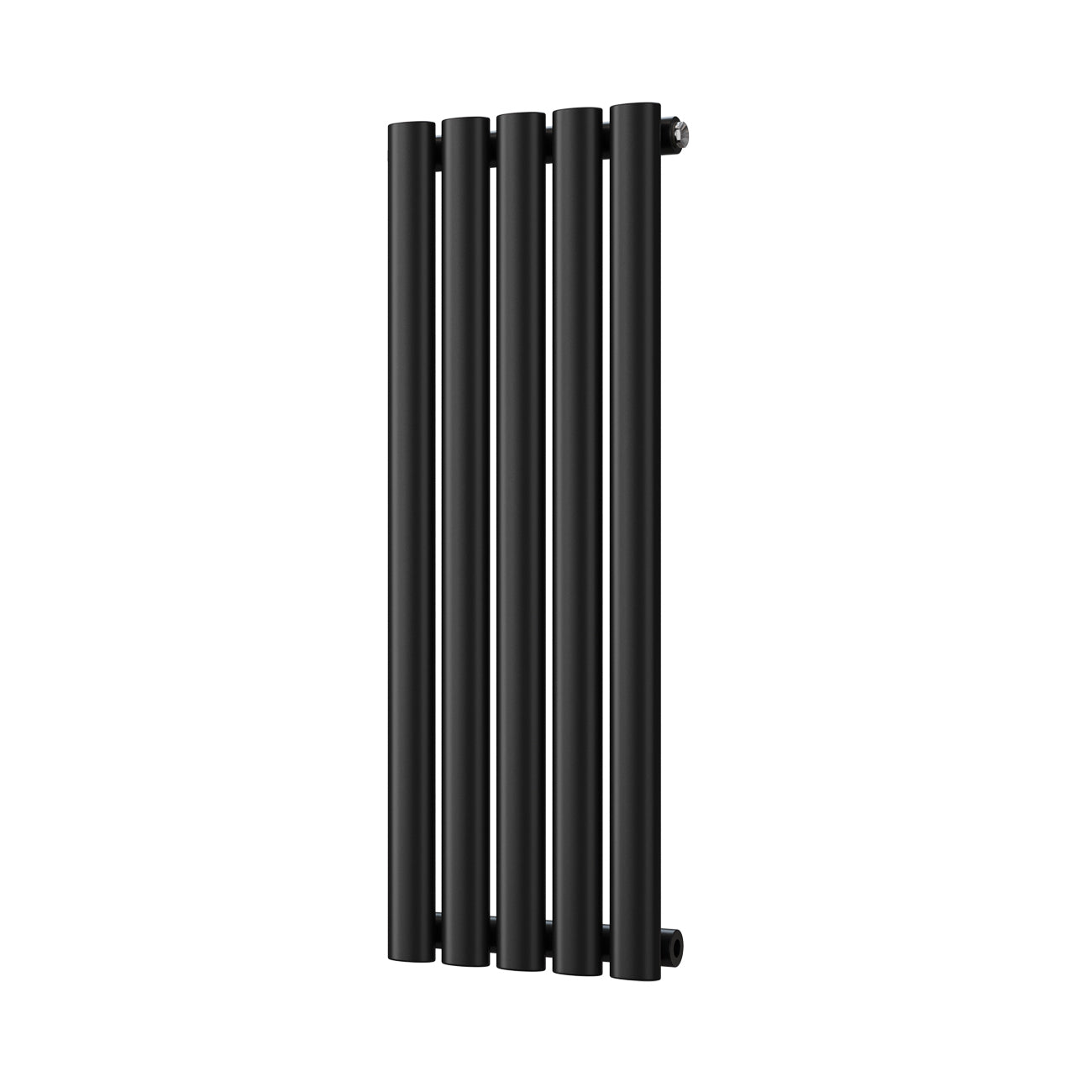 Omeara - Black Designer Radiator H800mm x W290mm Single Panel - Feet Included