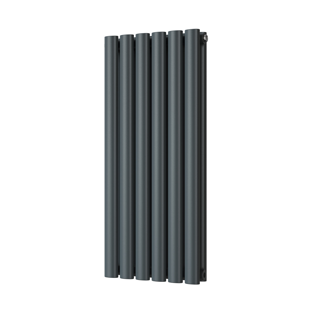 Omeara - Anthracite Designer Radiator H800mm x W348mm Double Panel - Feet Included