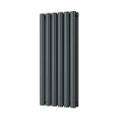 Omeara - Anthracite Designer Radiator H800mm x W348mm Double Panel - Feet Included