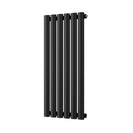 Omeara - Black Designer Radiator H800mm x W348mm Single Panel - Feet Included