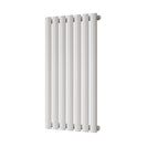 Omeara - White Designer Radiator H800mm x W406mm Single Panel - Feet Included