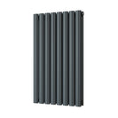 Omeara - Anthracite Designer Radiator H800mm x W464mm Double Panel - Feet Included