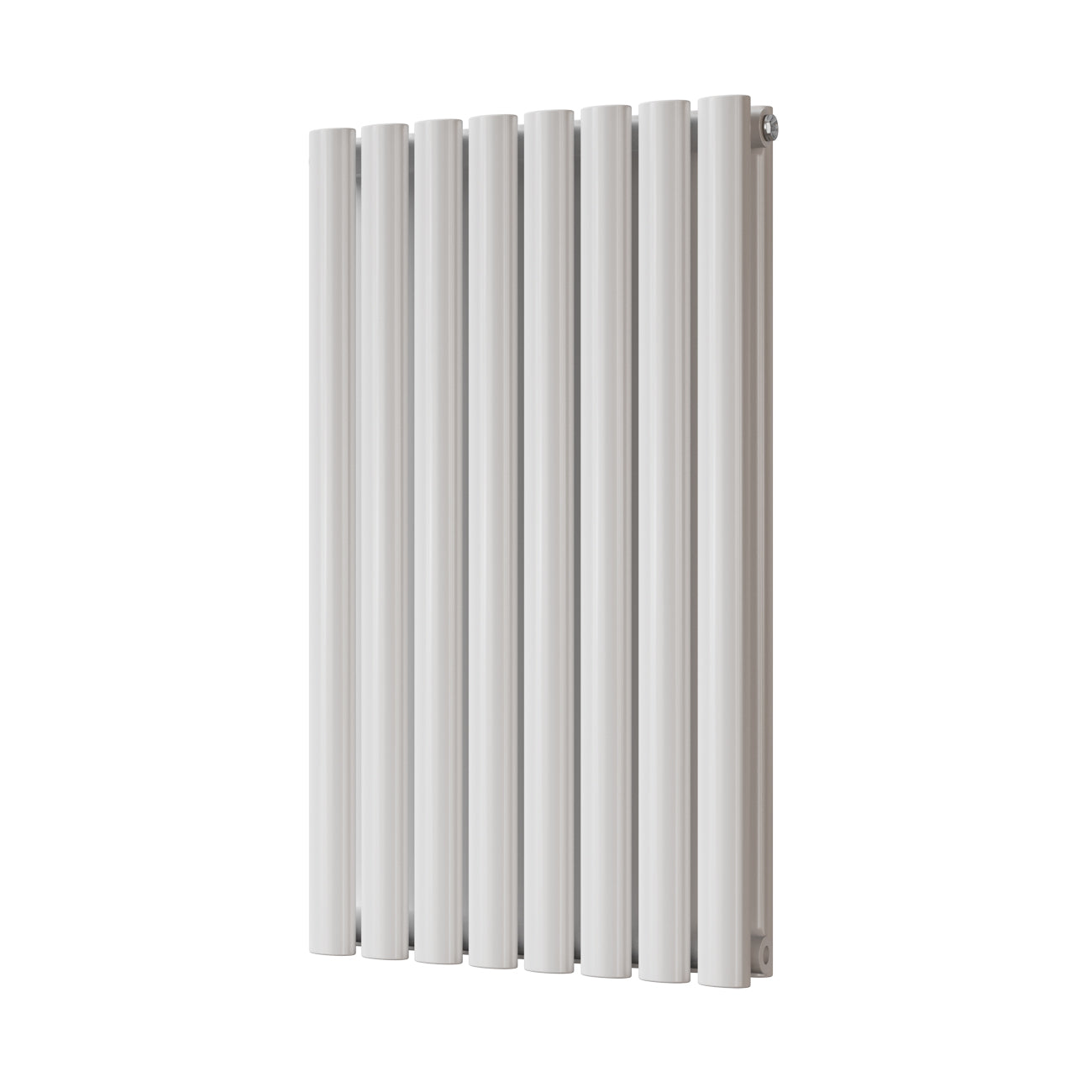 Omeara - White Designer Radiator H800mm x W464mm Double Panel - Feet Included