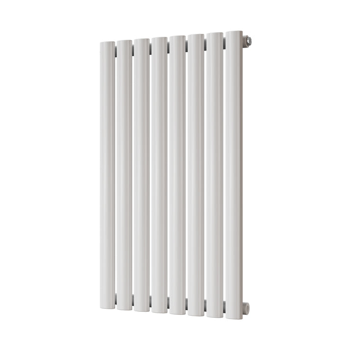 Omeara - White Designer Radiator H800mm x W464mm Single Panel - Feet Included