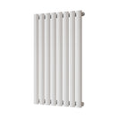 Omeara - White Designer Radiator H800mm x W464mm Single Panel - Feet Included