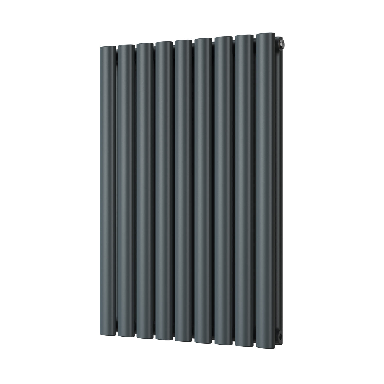 Omeara - Anthracite Designer Radiator H800mm x W522mm Double Panel - Feet Included