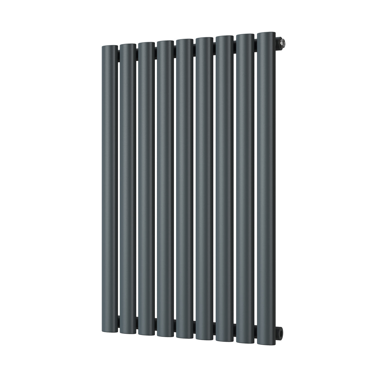 Omeara - Anthracite Designer Radiator H800mm x W522mm Single Panel - Feet Included