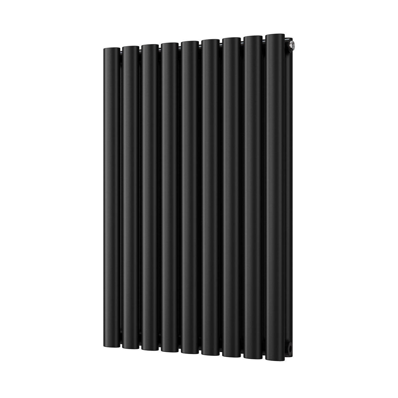 Omeara - Black Designer Radiator H800mm x W522mm Double Panel - Feet Included
