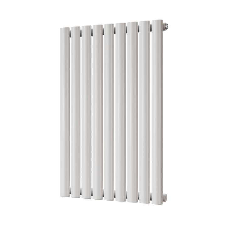 Omeara - White Designer Radiator H800mm x W522mm Single Panel - Feet Included