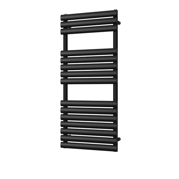 Omeara - Black Towel Radiator - H1120mm x W500mm