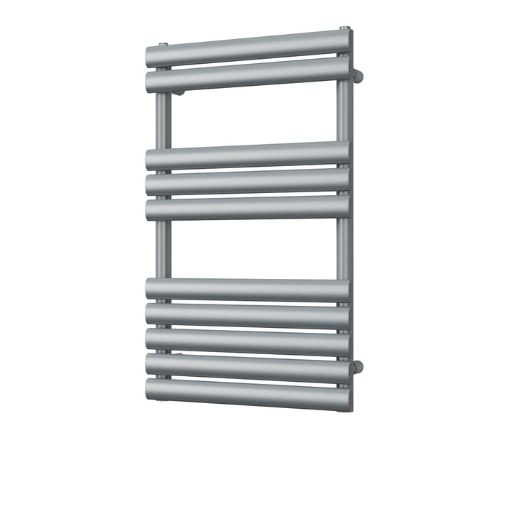 Omeara - Silver Towel Radiator - H825mm x W500mm