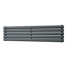 Omeara Axis - Anthracite Horizontal Radiator H290mm x W1200mm Double Panel