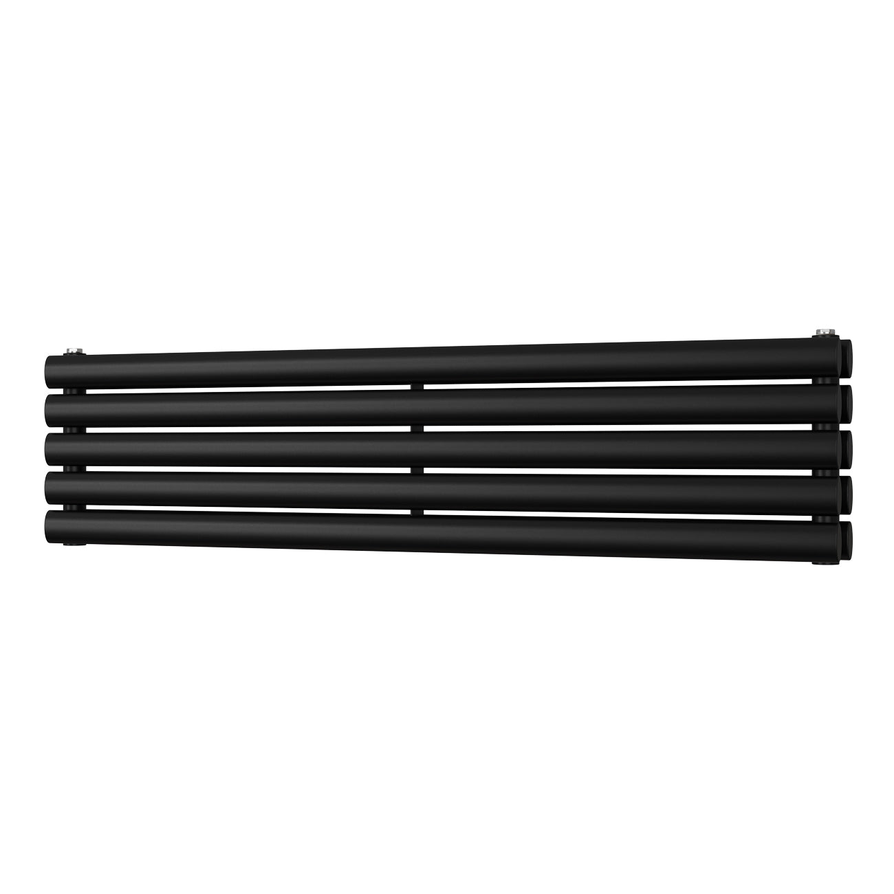 Omeara Axis - Black Horizontal Radiator H290mm x W1200mm Double Panel