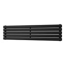 Omeara Axis - Black Horizontal Radiator H290mm x W1200mm Double Panel