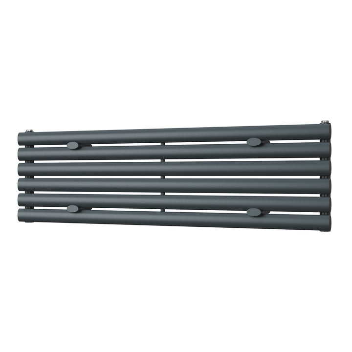 Omeara Axis - Anthracite Horizontal Radiator H348mm x W1200mm Single Panel