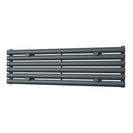 Omeara Axis - Anthracite Horizontal Radiator H348mm x W1200mm Single Panel