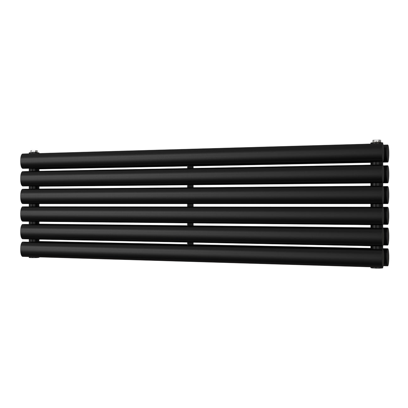 Omeara Axis - Black Horizontal Radiator H348mm x W1200mm Double Panel