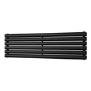 Omeara Axis - Black Horizontal Radiator H348mm x W1200mm Double Panel