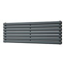 Omeara Axis - Anthracite Horizontal Radiator H406mm x W1200mm Double Panel